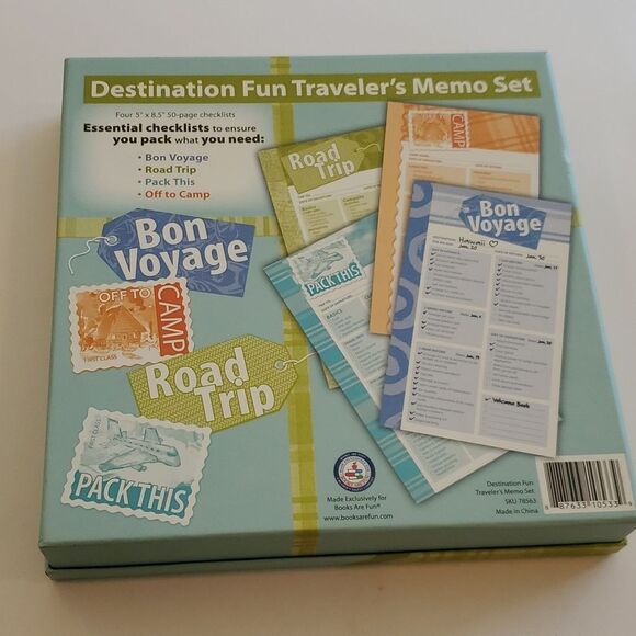NWT PACKING LISTS FOR CAMP ROAD TRIP TRAVEL GIFT TRAVELERS CHECKLIST ORGANIZING - Picture 3 of 3